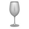 Metallic Silver Color Plastic Wine Glasses Set of 4 (20oz), BPA Free Acrylic Wine Glass Set, Unbreakable Red Wine Glasses, White Wine Glasses