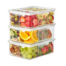 Bento Box Clear Food Storage Container, Set of 3