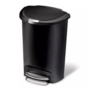 50L Semi Round Plastic Step Trash Can