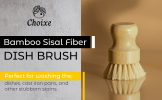 Bamboo Sisal Fiber Dish Brush