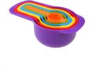 6PCS Measuring Cups And Spoons, Little Cook Colorful Measuring Cups And Spoons Set, Stackable Measuring Spoons, Nesting Plastic Measuring Cups,Dishwas