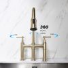 Transition bridge kitchen faucet with pull-down nozzle