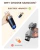 Gravity Electric Salt and Pepper Grinder Set Automatic Shakers Mill Grinder with LED Light, Battery Powered Adjustable Coarseness One Hand Operation,