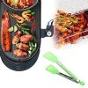 1pc Cross-border Exclusively For 9-inch Nylon Square Head Food Clip Barbecue Clip Flat Clip Bread Clip Stainless Steel Food Clip